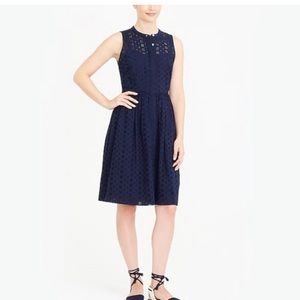 J. Crew Navy Eyelet Shirtdress Size 0